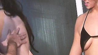 Extreme Booties Gym Buddies in Lingerie Enjoy an Anal Threesome with a Facial