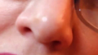 Leather Boot Fetish Blowjob JOI Glasses Facial POV