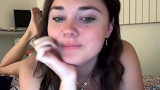 Girl next door flashing her tits and her ass live on webcam