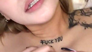 Tatted Taiwanese Hottie Swaiill Ahegaos & Cums on Huge American Cock