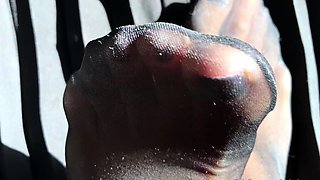 Nylon stockings pantyhose footjobs foot fetish sex