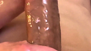 Red Nails Handjob Makes Bwc Cum on Her Fake Tits