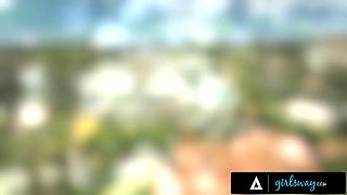 Girlsway - Natasha Nice & xwife karen unleash their oily kink with aggressive masturbating & tribbing