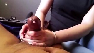 Amateur POV Handjob Ends in Cumshot