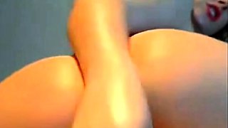 Solo Brunette Plays with Dildo on Webcam