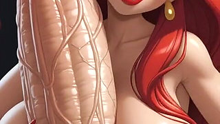 128 Funny Redhead Play with Enormous Cock Compilation (ai Animation)