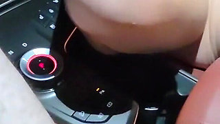 Hand Job Makes Him Cum All Over Himself in the Car