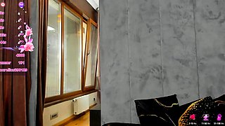 Glamour babe with big boobs masturbates in lingerie