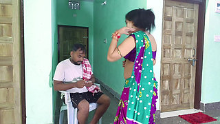 Sexy indian housewife chitting her husband, fucking by a gas delivery boy