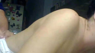 Hot MILF Rough Fucked While Sucking Dildo and Licking My Saliva