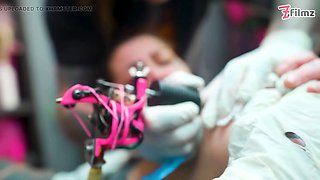 Big Dicks with Couple Inked Foursome Merry Gets Tatted