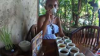 Skinny Thai harlot fucked in the pool