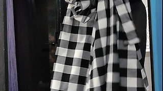 Mature Woman Takes off Her Clothes and Gets Into Her Underwear