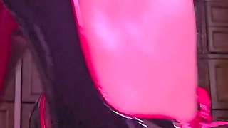 Black and Red High Heel Try on