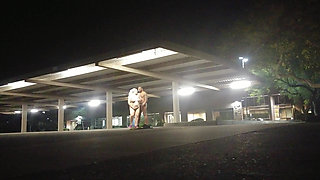 Risky sex in an empty parking lot!