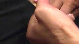 Horny Brunette Babe Masturbates with Banana and Eats Pussy