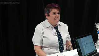 British Teacher's Dirty Slut Lesson: Orgasm vs Organism Blowjob