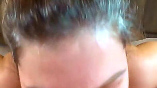 POV Real Amateur Gagging on Cock and Cum in Throat