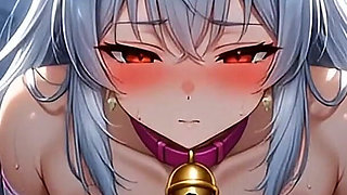 Creamy Kitsune Pet's Nine Fluffy Tails Tease Her Soaked Pussy to Explosive Squirt