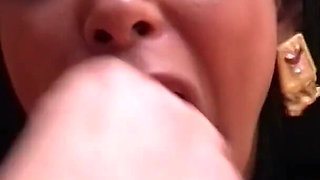 Sexy Big Tits Ebony MILF India Babe Rides Her Studs Big White Cock and Lets Him Wank off His Cum Into Her Mouth