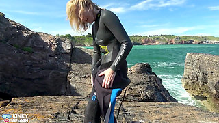 Triple Wetsuit Layer Fetish Vibrator Cum Play in Full Neoprene