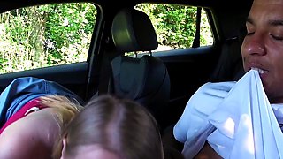 Public Car Sex: Black Guy & Hot Blonde