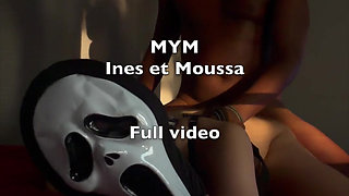 Young beurette anal orgasm doggy style with a big black cock
