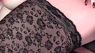 Big Tit Asian in Stockings Gets Destroyed by Black Bull Creampie