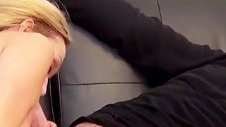 Hot blonde milf Amber Jane gets a visit from her step brother with a big cock