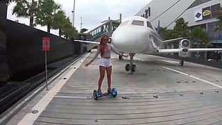 Hoverboard fun with big ass Thai GF and horny sex once home