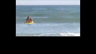 Sensuous Little April's small tits video