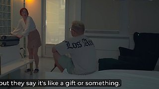 Hotel plow with step mom, creampie inwards perfect tits.