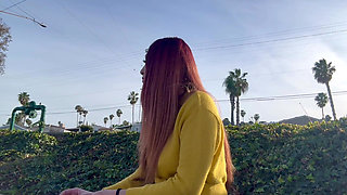 Italian Long Hair MILF Artemisia Love Smoking a Cigarette Outdoor