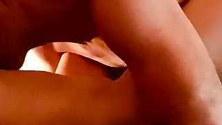 Mature eats young MILF's pussy