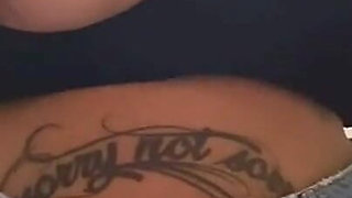 Chubby Woman in Restroom: Anal Plug