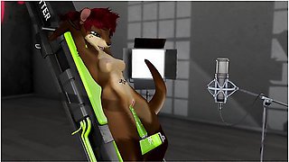 Squirts And Cums On Fucking Machine - Second Life Yiff