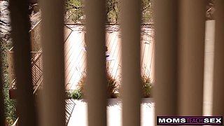Brandi Love catches perving Stepson Spanks his Ass & Fucks His Girlfriend Ava Taylor
