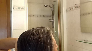 53-year-old BBW in the shower - do you want to watch me?