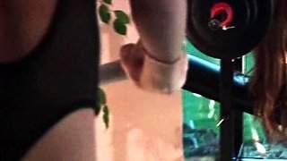 Hot brunette in shades sucking big cock