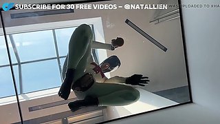 Spandex Nymph Pearly Faux-cock Onanism