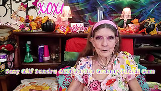 Sexy GILF Sandra ATM Barbie Granny Facial Cum