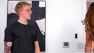 Bratty step sister teen bosses her new step brother around