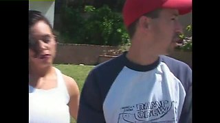 Hot MILF StepMom Fucks StepSon Outdoor - Blowjob, Doggystyle & Cumshot