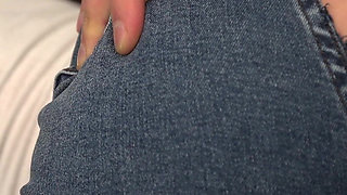 My Stepsister's Ripped Jeans Are Practically Begging Me to Shove My Huge Cock Into Her Tight Pussy. POV.
