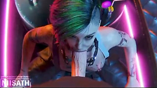 Judy is cleaning and polishing that big cock with her hot mouth