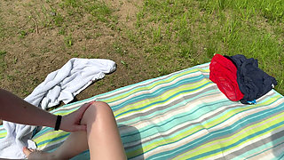 Threesome on the Nudist Beach!