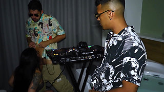 Latina Slut Gets Fucked by Two Strangers at the Party