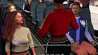 Taboo University - Super hot Punk Woman Gives Me a Hj Inwards a Public Bus - THREE DIMENSIONAL Porno Games