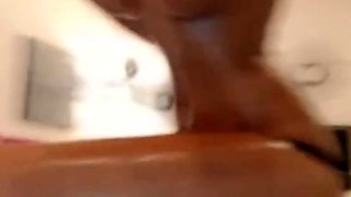 Russian Brunette With Big Boobs Oils Her Body