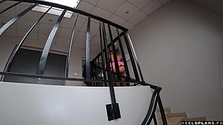 Big Ass Blonde French Teen Gets Anal Fucked on the stairs of her building while her parents are away !!!